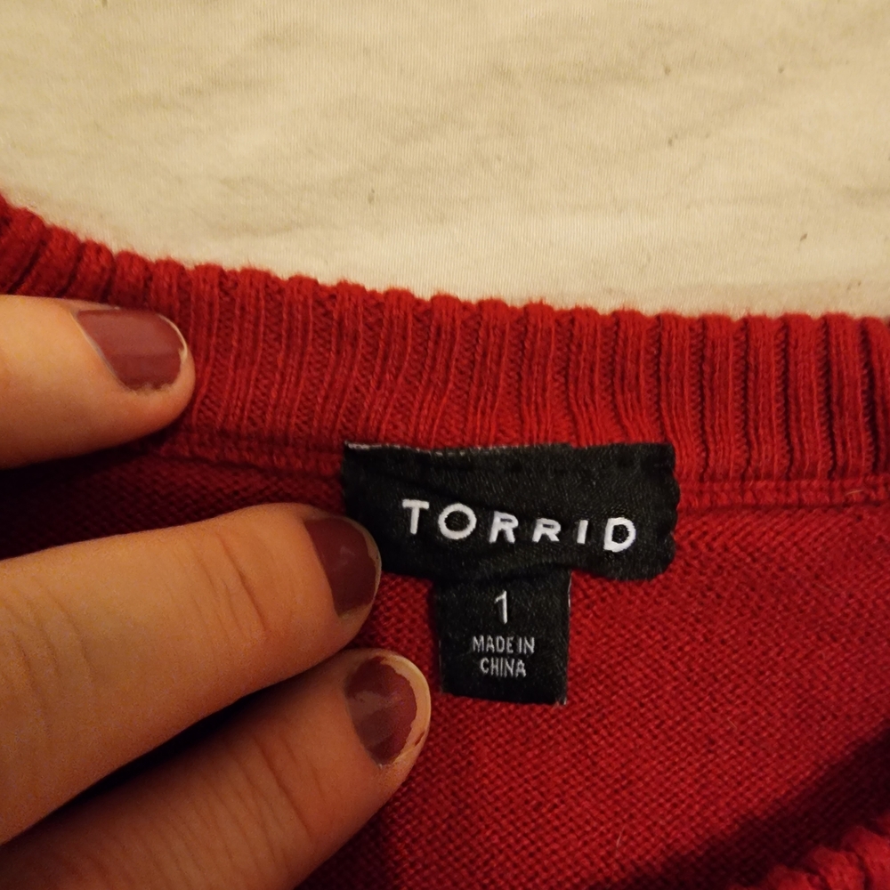 Torrid Red Skeleton Christmas Sweater - Picture 6 of 6